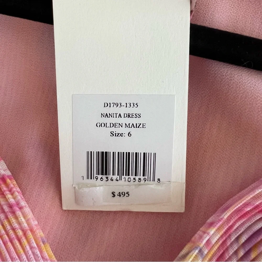 LoveShackFancy Nanita Marble Cut Out Mini Dress in Golden Maze NWT